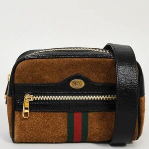 Gucci Brown GG Suede Belt Bag